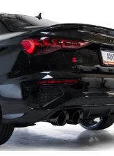 AWE Tuning Touring Edition Exhaust | 4.5" Quad Diamond Black Tips Audi S3 2022-2024                                     - 3015-43897 - Image 5