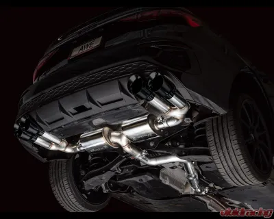 AWE Tuning Touring Edition Exhaust | 4.5" Quad Diamond Black Tips Audi S3 2022-2024 - 3015-43897