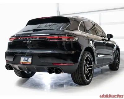 AWE Tuning Touring Edition Cat Back Exhaust | 3" Diameter | 4.5" Quad Diamond Black Tips Porsche Macan 2019-2021 - 3015-43951
