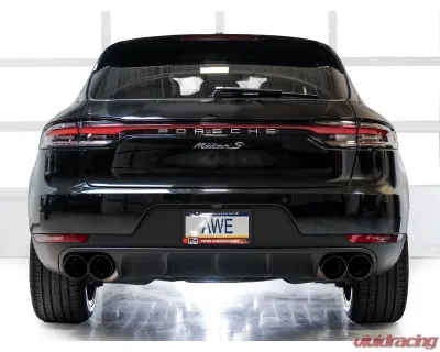 AWE Tuning Touring Edition Cat Back Exhaust | 3" Diameter | 4.5" Quad Diamond Black Tips Porsche Macan 2019-2021 - 3015-43951