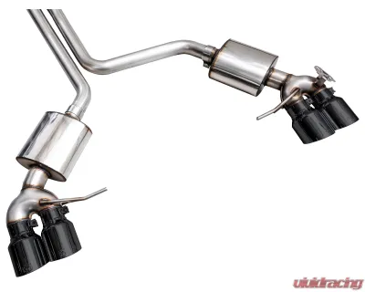AWE Tuning Touring Edition Cat Back Exhaust | 3" Diameter | 4.5" Quad Diamond Black Tips Porsche Macan 2019-2021 - 3015-43951