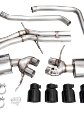AWE Tuning Touring Edition Cat Back Exhaust | 3" Diameter | 4.5" Quad Diamond Black Tips Porsche Macan 2019-2021                                     - 3015-43951 - Image 8