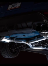 AWE Tuning Touring Edition Exhaust | 3" Diameter | 4" Quad Diamond Black Tips Subaru WRX  2022-2025                                     - 3015-43979 - Image 3