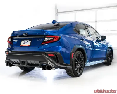 AWE Tuning Touring Edition Exhaust | 3" Diameter | 4" Quad Diamond Black Tips Subaru WRX  2022-2025 - 3015-43979