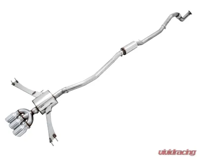 AWE Tuning Touring Edition Exhaust | 3" Diameter | 4.5" Triple Chrome Silver Tips Honda Civic Si 2017-2020 - 3015-52012