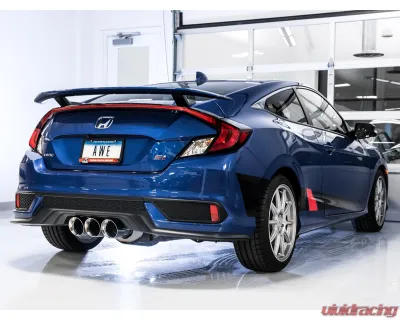 AWE Tuning Touring Edition Exhaust | 3" Diameter | 4.5" Triple Chrome Silver Tips Honda Civic Si 2017-2020 - 3015-52012