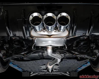 AWE Tuning Touring Edition Exhaust | 3" Diameter | 4.5" Triple Chrome Silver Tips Honda Civic Type R 2023-2025 - 3015-52287