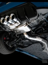 AWE Tuning Touring Edition Exhaust | 3" Diameter | 4.5" Triple Chrome Silver Tips Honda Civic Type R 2023-2025                                     - 3015-52287 - Image 6