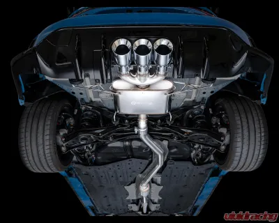 AWE Tuning Touring Edition Exhaust | 3" Diameter | 4.5" Triple Chrome Silver Tips Honda Civic Type R 2023-2025 - 3015-52287