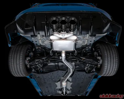 AWE Tuning Touring Edition Exhaust | 3" Diameter | 4.5" Triple Diamond Black Tips Honda Civic Type R 2023-2025 - 3015-53287