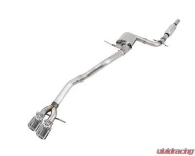 AWE Tuning Track Edition Exhaust | 2.5" Diameter | 3.54" Dual Chrome Silver Tips Volkswagen Jetta 2011-2013 - 3020-22028