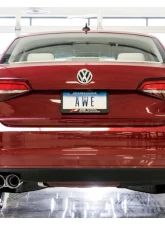 AWE Tuning Track Edition Exhaust | 2.5" Diameter | 3.54" Dual Chrome Silver Tips Volkswagen Jetta 2016-2018                                     - 3020-22032 - Image 3