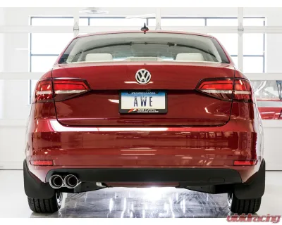 AWE Tuning Track Edition Exhaust | 2.5" Diameter | 3.54" Dual Chrome Silver Tips Volkswagen Jetta 2016-2018 - 3020-22032