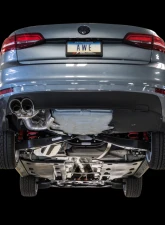 AWE Tuning Track Edition Exhaust | 2.5" Diameter | 3.54" Dual Chrome Silver Tips Volkswagen Jetta 2016-2018                                     - 3020-22032 - Image 4