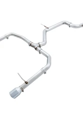 AWE Tuning Track Edition Exhaust | Non-Resonated | Stock Downpipe | 3" Diameter | 4" Dual Chrome Silver Tips Volkswagen Jetta 2019-2021                                     - 3020-22034 - Image 6