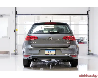 AWE Tuning Track Edition Exhaust | 2.5" Diameter | 3.54" Dual Diamond Black Tips Volkswagen Golf 2015-2017 - 3020-23022
