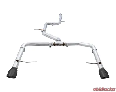 AWE Tuning Track Edition Exhaust | Non-Resonated | Stock Downpipe | 3" Diameter | 4" Dual Diamond Black Tips Volkswagen Jetta 2019-2021 - 3020-23036