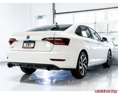 AWE Tuning Track Edition Exhaust | Non-Resonated | Stock Downpipe | 3" Diameter | 4" Dual Diamond Black Tips Volkswagen Jetta 2019-2021 - 3020-23036