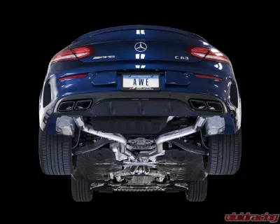 AWE Tuning Track Edition Exhaust | 3" Diameter | No Tips Mercedes-Benz C63 AMG S 2017-2018 - 3020-31020