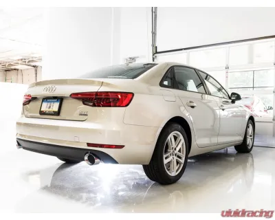 AWE Tuning Track Edition Exhaust | 4" Dual Chrome Silver Tips (includes DP) Audi A4 Quattro 2017-2018 - 3020-32024
