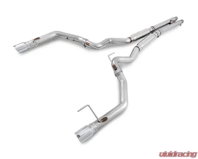 AWE Tuning Track Edition Cat Back Exhaust | 3" Diameter | 4" Dual Chrome Silver Tips Ford Mustang GT 2015-2017 - 3020-32028