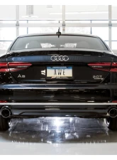 AWE Tuning Track Edition Exhaust | 4" Dual Chrome Silver Tips (includes DP) Audi A5 Quattro 2018-2019                                     - 3020-32032 - Image 4
