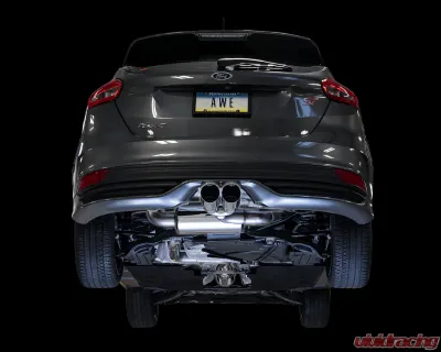 AWE Touring Edition Cat Back Exhaust | Non-Resonated | 3" Diameter | 4" Dual Diamond Black Tips Ford Focus ST 2013-2018 - 3015-33092