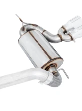 AWE Tuning Touring Edition Cat Back Exhaust | Resonated | 3" Diameter | 4" Dual Chrome Silver Tips Ford Focus ST 2013-2018                                     - 3020-32038 - Image 2