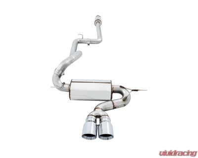 AWE Tuning Touring Edition Cat Back Exhaust | Resonated | 3" Diameter | 4" Dual Chrome Silver Tips Ford Focus ST 2013-2018 - 3020-32038
