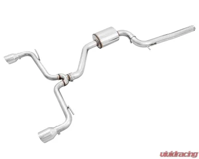 AWE Tuning Track Edition Exhaust | 3" Diameter | 4" Dual Chrome Silver Tips Volkswagen GTI 2018-2021 - 3020-32042