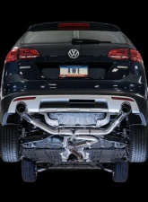 AWE Tuning Track Edition Exhaust | 3" Diameter | 4" Dual Chrome Silver Tips Volkswagen Golf SportWagen 2017-2019                                     - 3020-32044 - Image 3