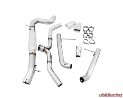 AWE Tuning Track Edition Exhaust | 3" Diameter | 4" Dual Chrome Silver Tips Volkswagen Golf SportWagen 2017-2019 - 3020-32044
