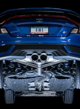 AWE Tuning Track Edition Exhaust | 3" Diameter | 4.5" Dual Chrome Silver Tips Honda Civic Si 2017-2020                                     - 3020-32052 - Image 8