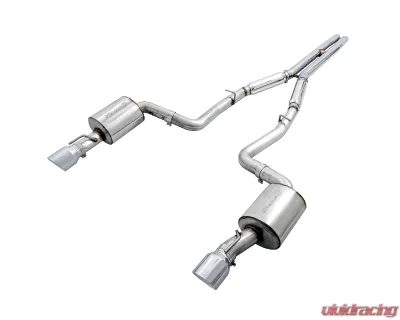 AWE Tuning Touring Edition Exhaust | 3" Diameter | 4.5" Dual Chrome Silver Tips Dodge Charger 2015-2020 - 3020-32056