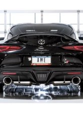 AWE Tuning Non-Resonated Touring Edition Exhaust | 3" Diameter | 5" Dual Chrome Silver Tips Toyota GR Supra 2020-2025                                     - 3020-32058 - Image 4