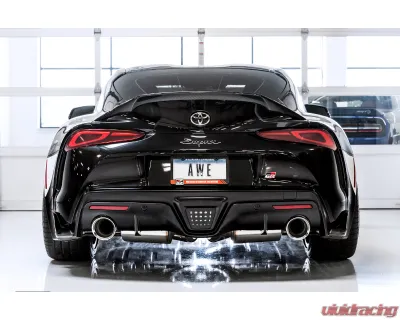 AWE Tuning Non-Resonated Touring Edition Exhaust | 3" Diameter | 5" Dual Chrome Silver Tips Toyota GR Supra 2020-2025 - 3020-32058