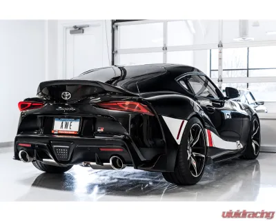 AWE Tuning Non-Resonated Touring Edition Exhaust | 3" Diameter | 5" Dual Chrome Silver Tips Toyota GR Supra 2020-2025 - 3020-32058