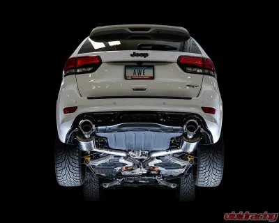AWE Tuning Track Edition Exhaust | 3" Diameter | 5" Dual Chrome Silver Tips Jeep Grand Cherokee 2014-2021 - 3020-32061