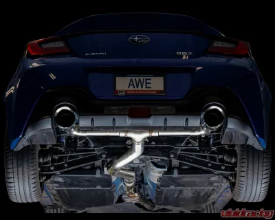 AWE Tuning Track Edition Exhaust | 3" Diameter | 5" Dual Chrome Silver Tips Subaru BRZ|Toyota 86|GR86|Scion FR-S 2013-2015 - 3020-32279
