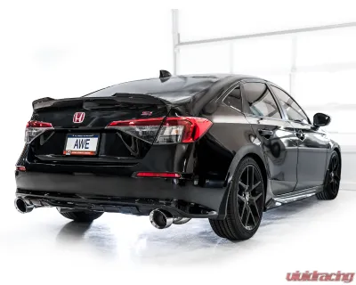 AWE Tuning Track Edition Exhaust | 3" Diameter | 5" Dual Chrome Silver Tips Acura Integra|Honda Civic Si 2022-2025 - 3020-32331