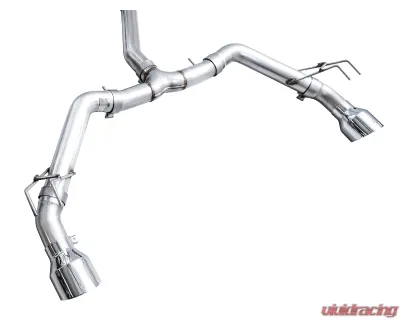 AWE Tuning Track Edition Exhaust | 3" Diameter | 5" Dual Chrome Silver Tips Acura Integra|Honda Civic Si 2022-2025 - 3020-32331