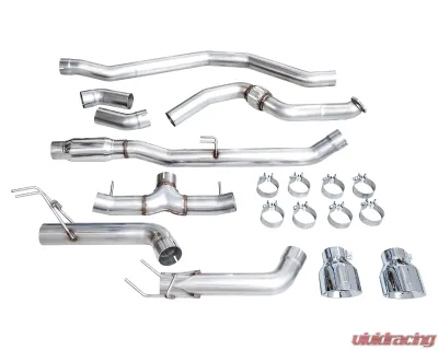 AWE Tuning Track Edition Exhaust | 3" Diameter | 5" Dual Chrome Silver Tips Acura Integra|Honda Civic Si 2022-2025 - 3020-32331