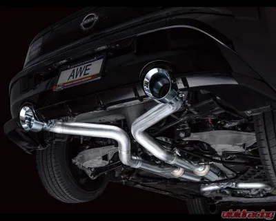 AWE Tuning Track Edition Exhaust | 3" Diameter | 5" Dual Chrome Silver Tips Nissan Z 2023-2025 - 3020-32400
