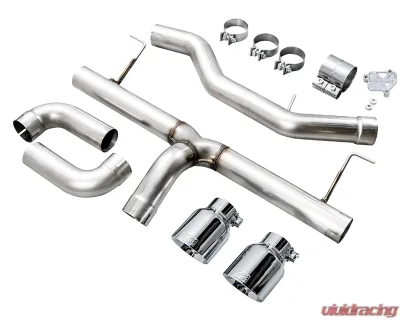AWE Tuning Track Edition Axle Back Exhaust | 3" Diameter | 4.5" Dual Chrome Silver BMW 430i 2021-2024|BMW 330i 2019-2024|BMW 330i xDrive 2019-2024|BMW 430i xDrive 2021-2024 - 3020-32429