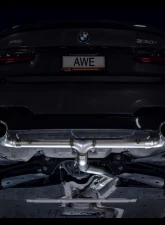 AWE Tuning Track Edition Axle Back Exhaust | 3" Diameter | 4.5" Dual Chrome Silver BMW 430i 2021-2024|BMW 330i 2019-2024|BMW 330i xDrive 2019-2024|BMW 430i xDrive 2021-2024                                     - 3020-32429 - Image 9