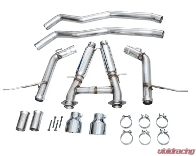 AWE Tuning Track Edition Exhaust | 3" Diameter | 5" Dual Chrome Silver Tips Dodge Durango 2018-2022 - 3020-32952