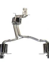 AWE Tuning Non-Resonated Downpipe-Back Exhaust | 2.5" Diameter | 4" Dual Diamond Black Tips Audi Q5 2009-2012                                     - 3020-33022 - Image 4
