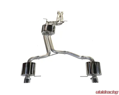 AWE Tuning Non-Resonated Downpipe-Back Exhaust | 2.5" Diameter | 4" Dual Diamond Black Tips Audi Q5 2009-2012 - 3020-33022