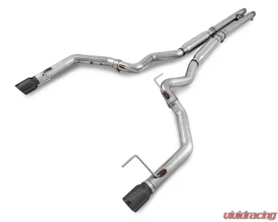 AWE Tuning Track Edition Cat Back Exhaust | 3" Diameter | 4" Dual Diamond Black Tips Ford Mustang GT 2015-2017 - 3020-33030