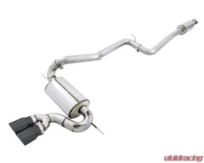 AWE Tuning Touring Edition Cat Back Exhaust | Resonated | 3" Diameter | 4" Dual Diamond Black Tips Ford Focus ST 2013-2018 - 3020-33040